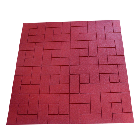 Outdoor rubber tile