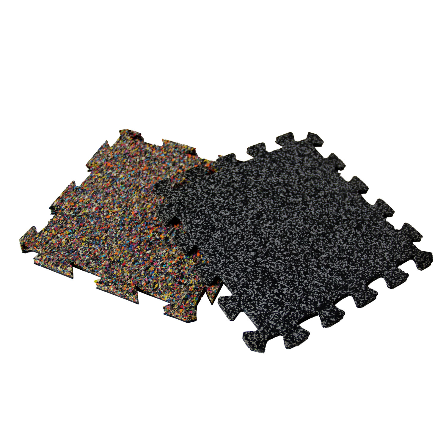Interlocking rubber tile